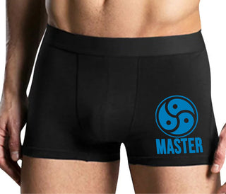 Master with BDSM Logo - Mens Black Boxer Brief