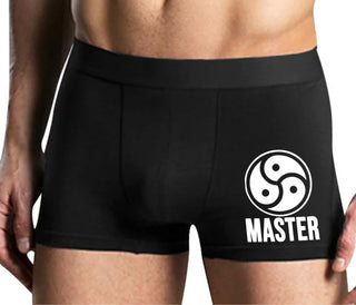 Master with BDSM Logo - Mens Black Boxer Brief