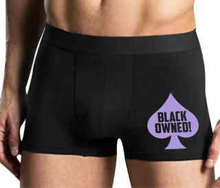 Black Owned - Queen of Spades - Mens Black Boxer Brief
