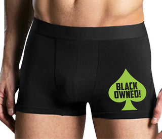 Black Owned - Queen of Spades - Mens Black Boxer Brief