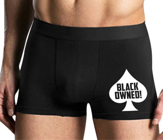 Black Owned - Queen of Spades - Mens Black Boxer Brief