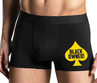 Black Owned - Queen of Spades - Mens Black Boxer Brief