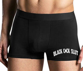 Black Cock Slut - Jack of Spades - Mens Black Boxer Brief