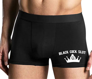 Black Cock Slut - Jack of Spades - Mens Black Boxer Brief