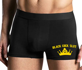 Black Cock Slut - Jack of Spades - Mens Black Boxer Brief