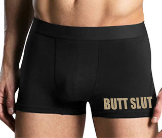 Butt Slut - Mens Black Boxer Brief