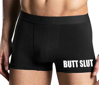 Butt Slut - Mens Black Boxer Brief
