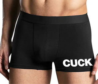 Cuck - Bold Design - Mens Black Boxer Brief