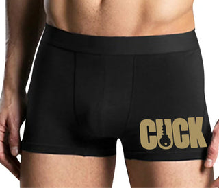Cuck - Lock Logo - Mens Black Boxer Brief