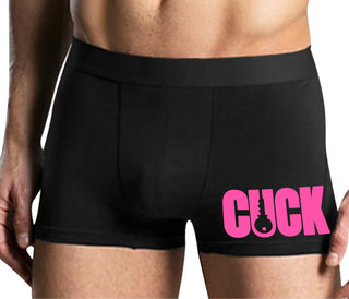 Cuck - Lock Logo - Mens Black Boxer Brief
