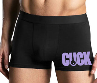 Cuck - Lock Logo - Mens Black Boxer Brief