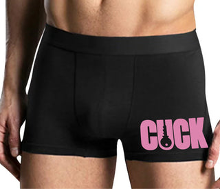 Cuck - Lock Logo - Mens Black Boxer Brief
