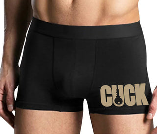 Cuck - Lock Logo - Mens Black Boxer Brief