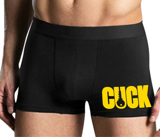 Cuck - Lock Logo - Mens Black Boxer Brief