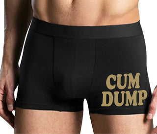Cum Dump - Bold Design - Mens Black Boxer Brief