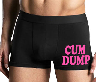 Cum Dump - Bold Design - Mens Black Boxer Brief