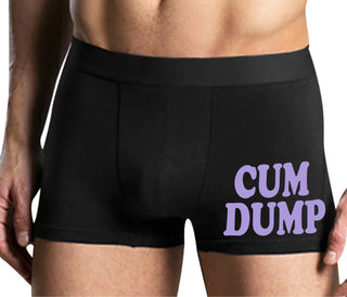 Cum Dump - Bold Design - Mens Black Boxer Brief
