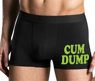 Cum Dump - Bold Design - Mens Black Boxer Brief