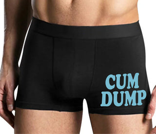 Cum Dump - Bold Design - Mens Black Boxer Brief