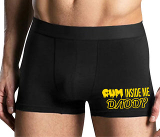 Cum Inside Me Daddy - Mens Black Boxer Brief