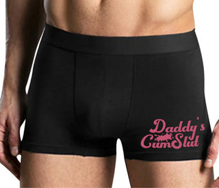 Daddy's Cumslut - Mens Black Boxer Brief