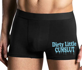 Dirty Little Cumslut - Mens Black Boxer Brief