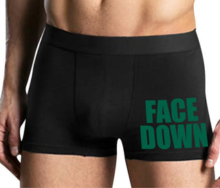 Face Down - Mens Black Boxer Brief