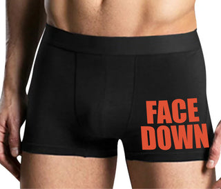 Face Down - Mens Black Boxer Brief