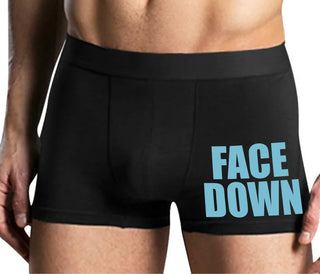 Face Down - Mens Black Boxer Brief
