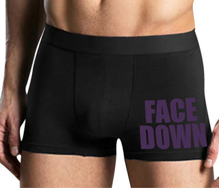 Face Down - Mens Black Boxer Brief