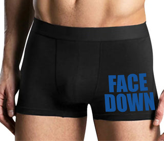 Face Down - Mens Black Boxer Brief