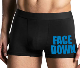 Face Down - Mens Black Boxer Brief