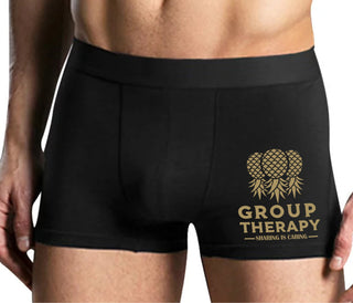 Group Therapy - Sharing Is Caring - Mens Black Boxer Brief
