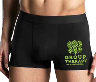 Group Therapy - Sharing Is Caring - Mens Black Boxer Brief