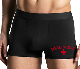 Head Nurse - Mens Black Boxer Brief