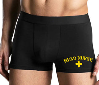 Head Nurse - Mens Black Boxer Brief