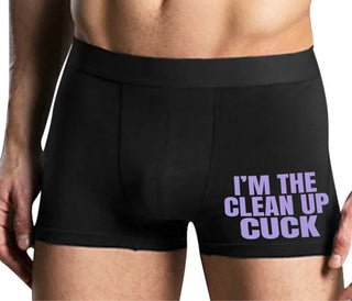I'm The Clean Up Cuck - Mens Black Boxer Brief