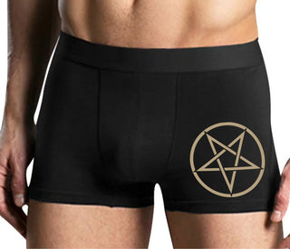 Inverted Pentagram - Mens Black Boxer Brief