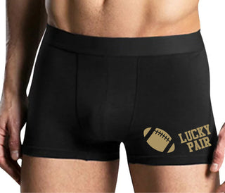 Lucky Pair - Football - Mens Black Boxer Brief
