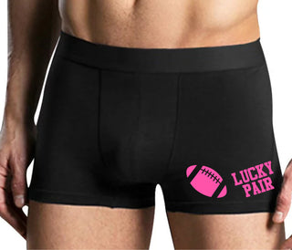Lucky Pair - Football - Mens Black Boxer Brief