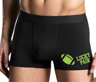 Lucky Pair - Football - Mens Black Boxer Brief