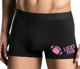 Lucky Pair - Football - Mens Black Boxer Brief