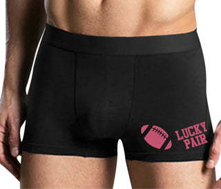 Lucky Pair - Football - Mens Black Boxer Brief