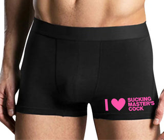 I Love Sucking Master's Cock - Mens Black Boxer Brief