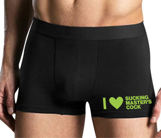 I Love Sucking Master's Cock - Mens Black Boxer Brief