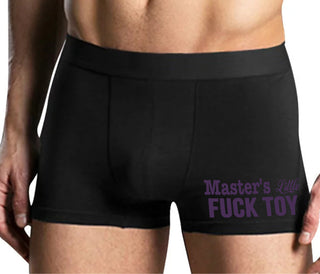 Master's Little Fuck Toy - Mens Black Boxer Brief