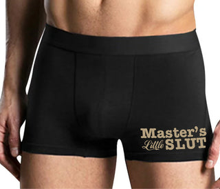 Master's Little Slut - Mens Black Boxer Brief