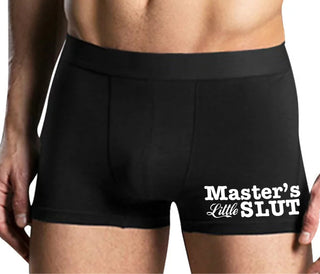 Master's Little Slut - Mens Black Boxer Brief