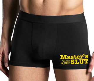 Master's Little Slut - Mens Black Boxer Brief