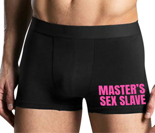 Masters Sex Slave - Mens Black Boxer Brief